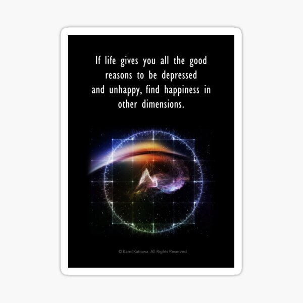 #CARD-RB15 Find Happiness in Other Dimensions... - Postcard